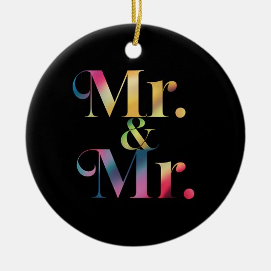 Mr. & Mr. Gay Bachelor Party Gay Huwelijk  Keramisch Ornament (Voorkant)