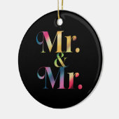 Mr. & Mr. Gay Bachelor Party Gay Huwelijk  Keramisch Ornament (Links)