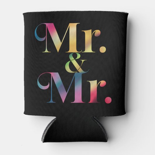 Mr & Mr Gay Bachelor Party Homohuwelijk Blikjeskoeler (Voorkant)