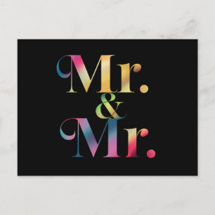 Mr & Mr Gay Bachelor Party Homohuwelijk Briefkaart
