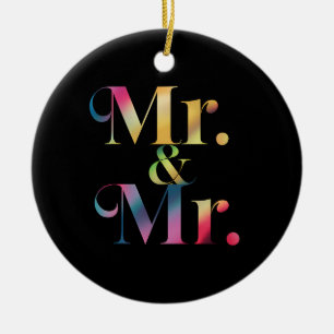 Mr & Mr Gay Bachelor Party Homohuwelijk Keramisch Ornament
