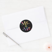 Mr & Mr Gay Bachelor Party Homohuwelijk Ronde Sticker (Envelop)