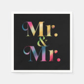 Mr & Mr Gay Bachelor Party Homohuwelijk Servet (Voorkant)
