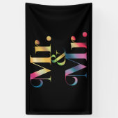 Mr & Mr Gay Bachelor Party Homohuwelijk Spandoek (Verticaal)