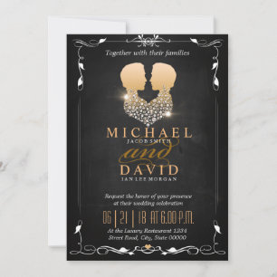 Mr & Mr - Gay bruiloft uitnodiging