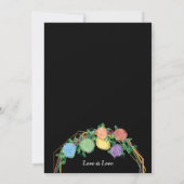 Mr & Mr Gay Uitnodiging Rainbow Black (Achterkant)