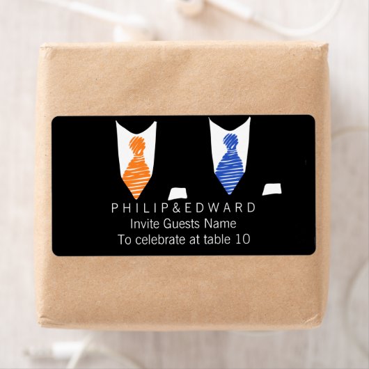 Mr & Mr Gay Wedding Personalized Etiket (Insitu)
