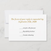 Mr & Mr Gay Wedding RSVP in Gold (Achterkant)