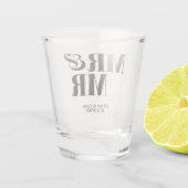 Mr & Mr Gepersonaliseerde Wedding Shot Glas gunst  (Achterkant)