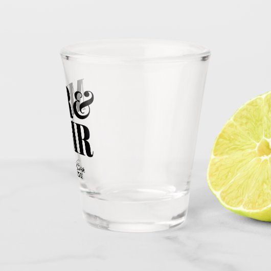 Mr & Mr Gepersonaliseerde Wedding Shot Glas gunst (Rechts)