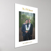 Mr & Mr Last Name Modern Script Wedding Photo Folie Afdrukken (Laagn)