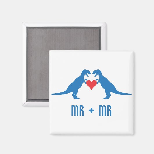 Mr.+Mr. - Liefde is Liefde Dinosauriërs Magneet (Voorkant / Achterkant)