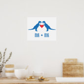 Mr.+Mr. - Liefde is Liefde Dinosauriërs Poster (Keuken)