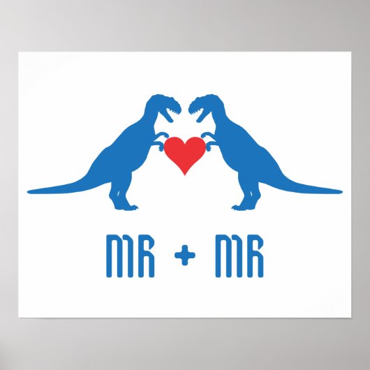 Mr.+Mr. - Liefde is Liefde Dinosauriërs Poster (Voorkant)