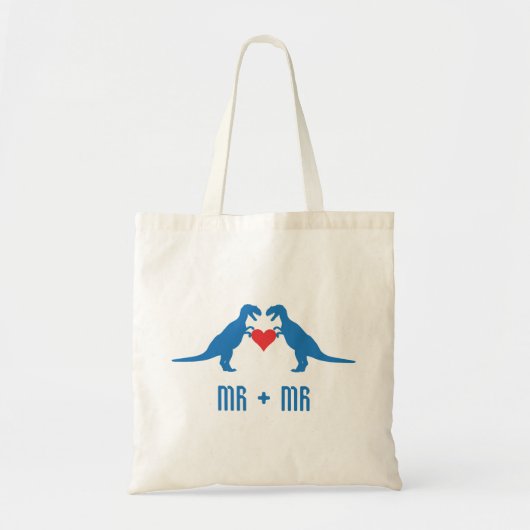 Mr.+Mr. - Liefde is Liefde Dinosauriërs Tote Bag (Voorkant)