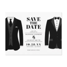 Mr. & Mr Modern Black Wedding Tux - Bewaar de datu