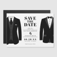 Mr. & Mr Modern Black Wedding Tux - Bewaar de datu
