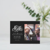 Mr. & Mr. Script - Save the Date with Photo Briefkaart (Staand voorkant)