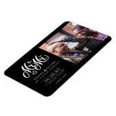 Mr. & Mr. Script - Sla de datum op met foto Magneet (Linkerzijde)