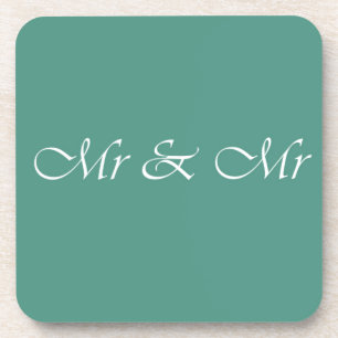 Mr & Mr Typografie Drankjes Onderzetter