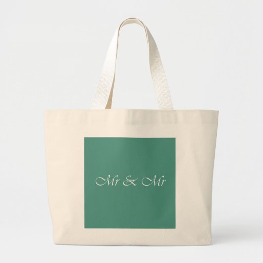 Mr & Mr Typografie Grote Tote Bag (Voorkant)