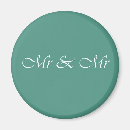 Mr & Mr Typografie Magneet (Voorkant)