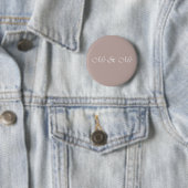 Mr & Mr Typography Beige Ronde Button 5,7 Cm (In situ)