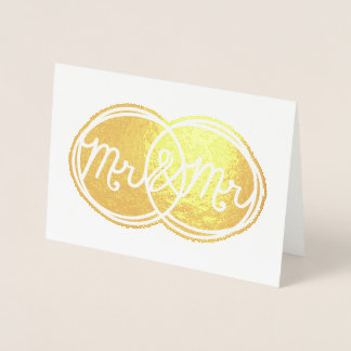 Mr & Mr Wedding - Blank Inside Folie Kaarten