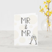 Mr & Mr Wedding Card Kaart (Gele Bloem)