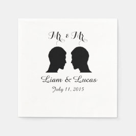 Mr. & Mr. Wedding Napkins Servetten