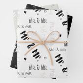 Mr & Mr Wedding Wrapping Paper Sheets (In situ)