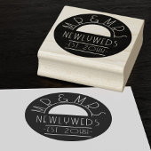Mr & Mrs 1920s Font Year Est Circulaire Rubber Ste Rubberstempel