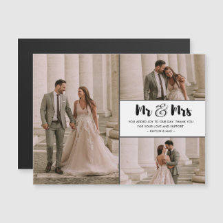 Mr Mrs 3 foto bruiloft Dank u