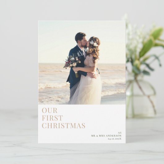 MR & MRS | Aankondiging vakantiebruiloft (Staand voorkant)