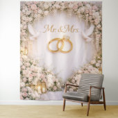 Mr. & Mrs.-achtergrond Wandkleed (In situ)