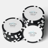 Mr & Mrs add family name date year wedding bow Poker Chips (Opstapeling)