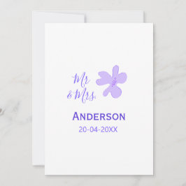Mr & Mrs add family name date year wedding favor g Kaart