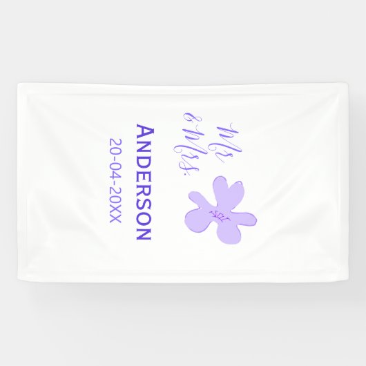 Mr & Mrs add family name date year wedding favor g Spandoek (Horizontaal)