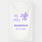 Mr & Mrs add family name date year wedding favor g Spandoek (Verticaal)