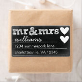 Mr & Mrs Adresetiketten Etiket (Insitu)