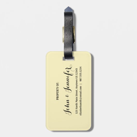 Mr & Mrs. Bagagelabel (Achterkant verticaal)