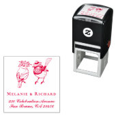 Mr & Mrs Birds Trouwnamen Script Retouradres Zelfinktende Stempel (In situ)