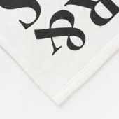 Mr. & Mrs Black and White Pattern Fleece Deken (Hoek)