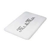 Mr. & Mrs Black White Badmat (Gekanteld)