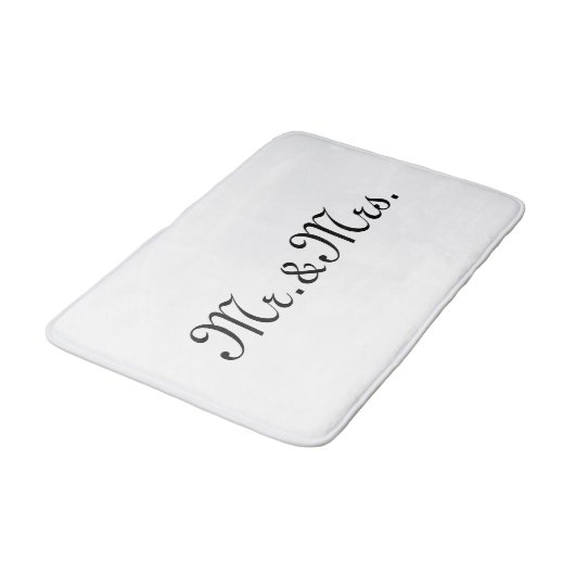 Mr. & Mrs Black White Badmat (Gekanteld)