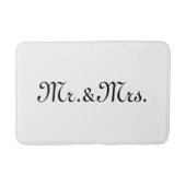 Mr. & Mrs Black White Badmat (Voorkant)