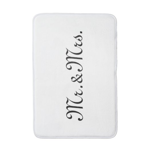 Mr. & Mrs Black White Badmat (Voorkant Verticaal)