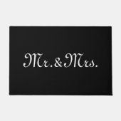 Mr. & Mrs Black White, elegant chic, aangepast scr Deurmat (Voorkant)