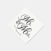 Mr. & Mrs. Black White Wedding Engagement Party Servet (Hoek)