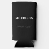 Mr. Mrs. Black White Wedding Favoriet Seltzer Blikjeskoeler (Achterkant)